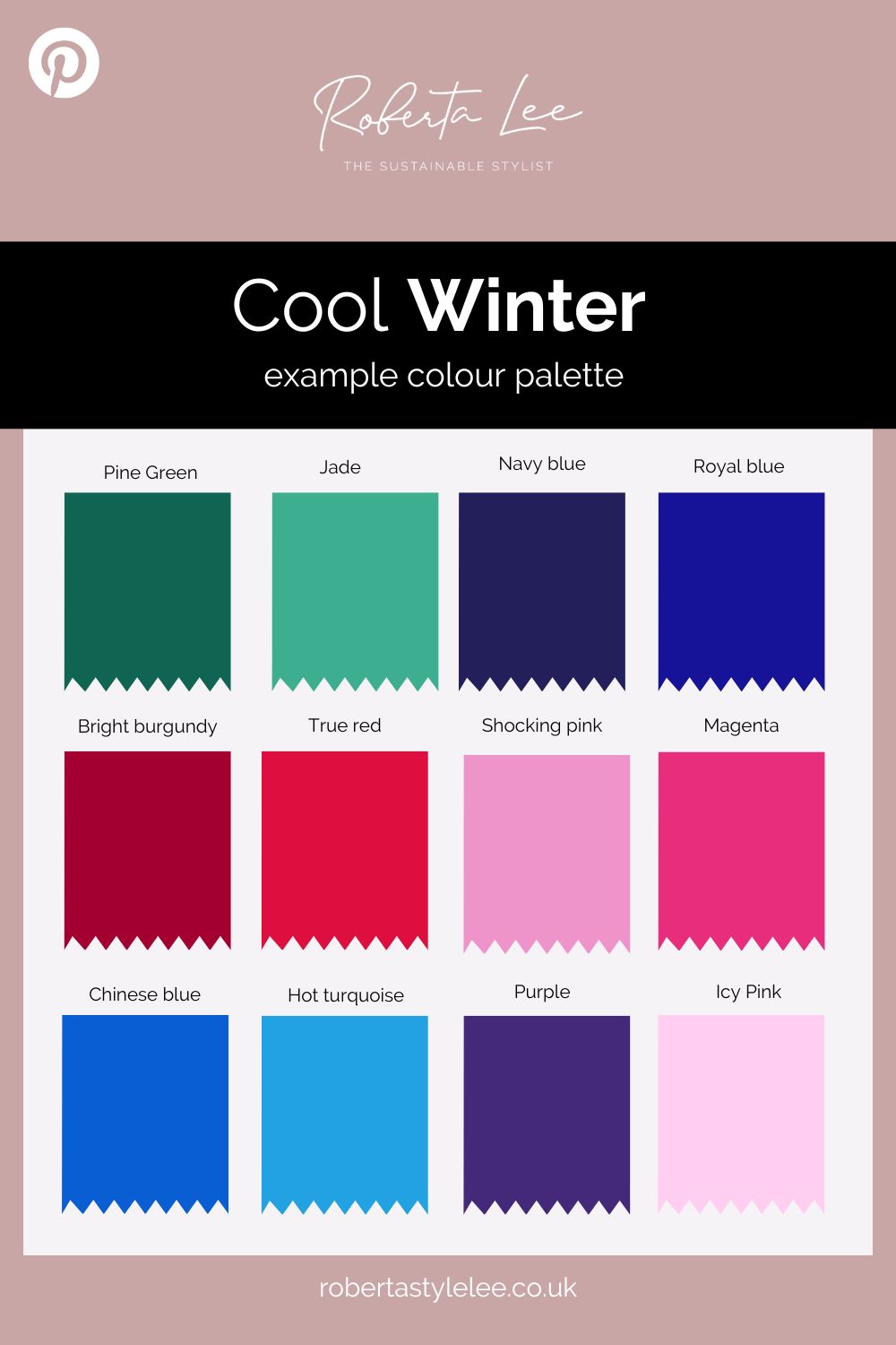 Cool Winter: Colour Analysis Guide | Roberta Lee - The Sustainable Stylist