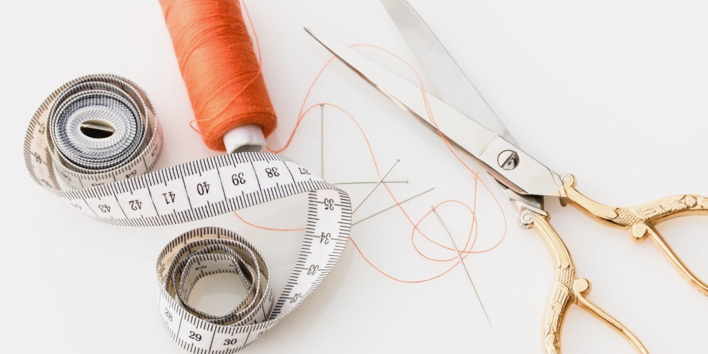 Scissors, measuring tape and orange thread | Repairing, caring and altering your clothes | Clothing alterations for your body type