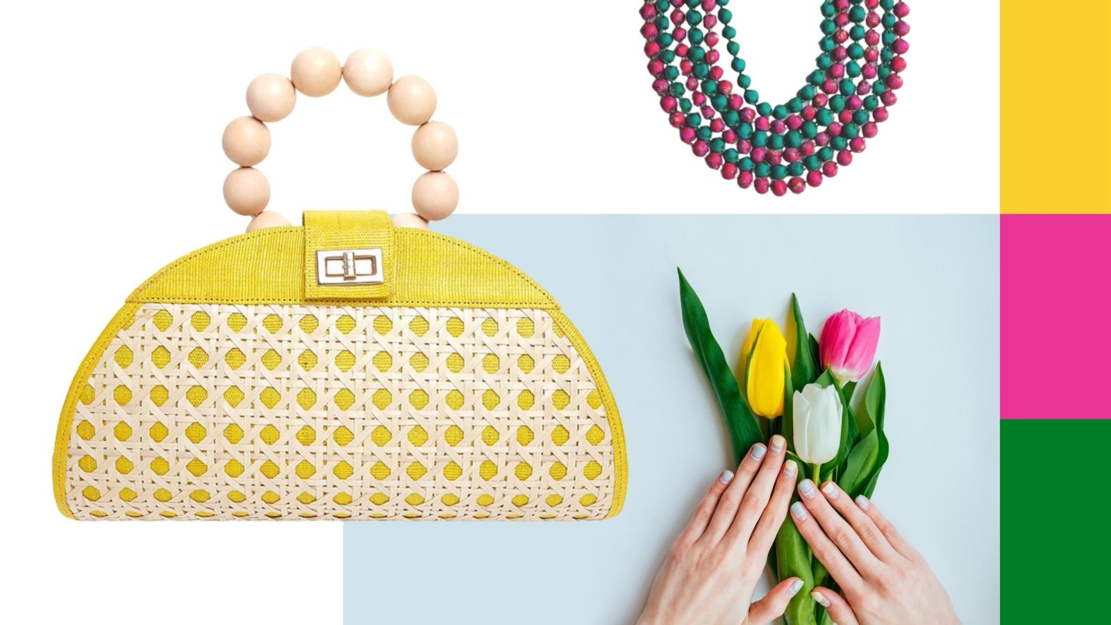 Pink, yellow Green Spring Accessories