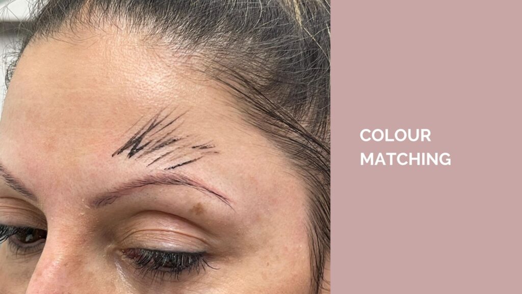 Semi-permanent eyebrow pigment colour matching