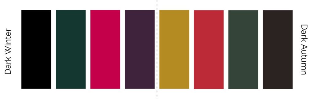 12 seasons in colour example: Dark colours 