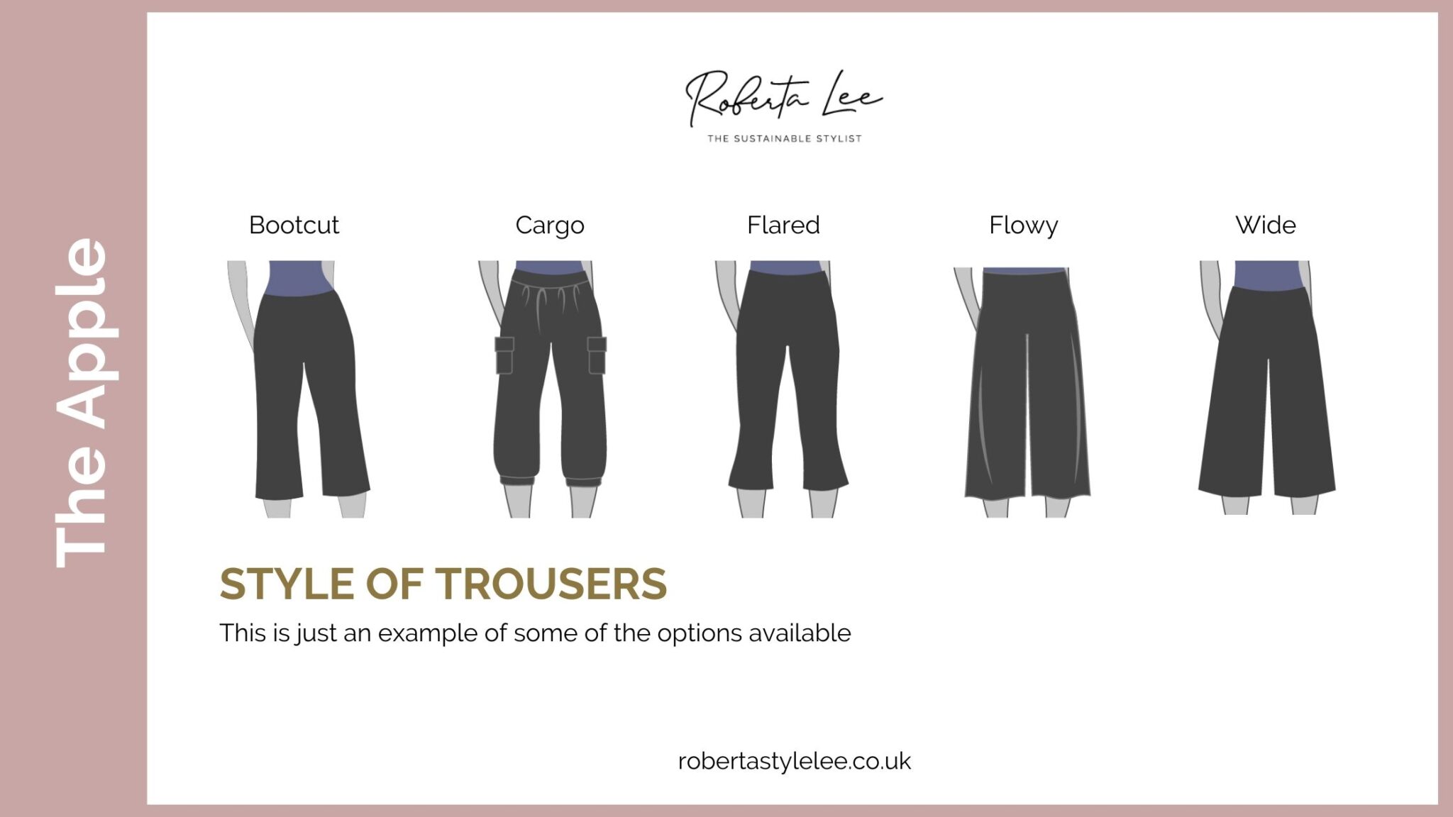 Apple Shape Coloured Trousers - Slim Leg