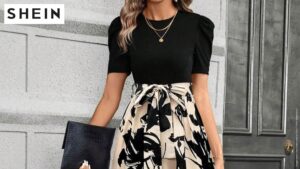 Shein Cheap Black and pattern Dress