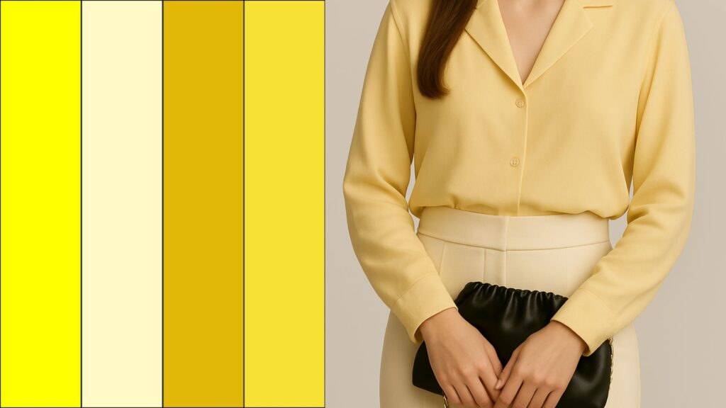 Wearing yellow 