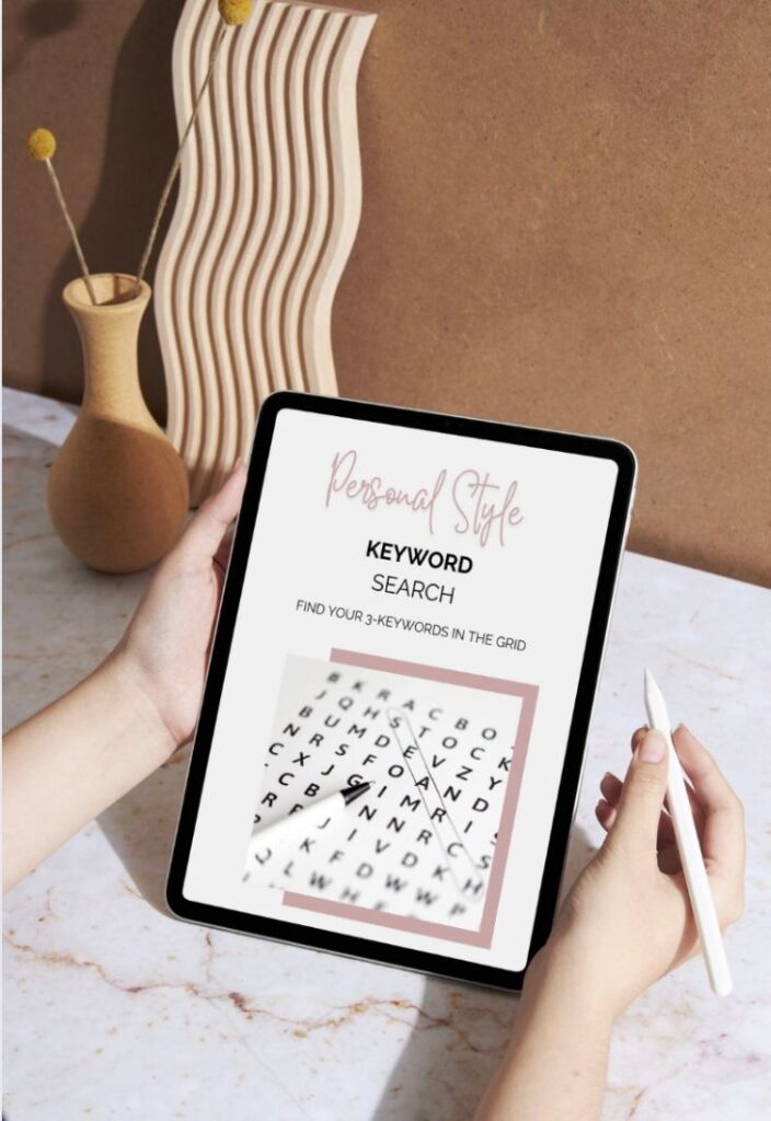 Style keywords wordsearch on Ipad