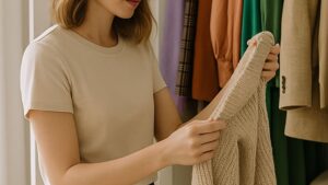 How to find your personal style without years of guesswork | Woman sorting her wardrobe unsure of her style